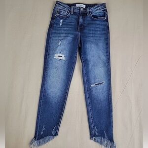 Kancan Frayed Crop Jeans 7/27